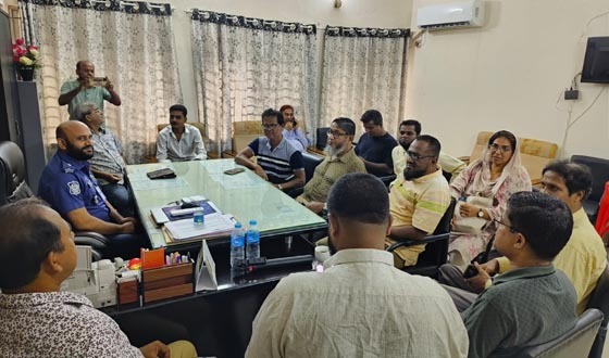 আমতলী থানার নবাগত ওসির সাথে সাংবাদিকদের মতবিনিময়
