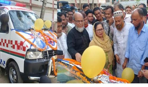 কচুয়ায় জরুরি স্বাস্থ্যসেবায় স্পেন প্রবাসীর অ্যাম্বুলেন্স প্রদান