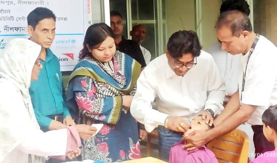 সৈয়দপুরে ভিটামিন ‘এ’ প্লাস ক্যাম্পেইনের উদ্বোধন
