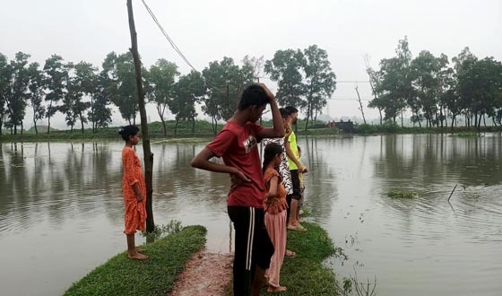 একদিনের ভারী বর্ষণে প্লাবিত সৈয়দপুরের বিভিন্ন এলাকা