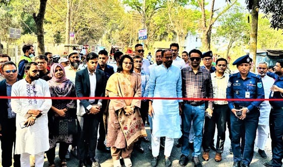 টাঙ্গাইলের দীর্ঘ প্রতীক্ষিত আমতলা-বৈল্যা সড়কের উদ্বোধন