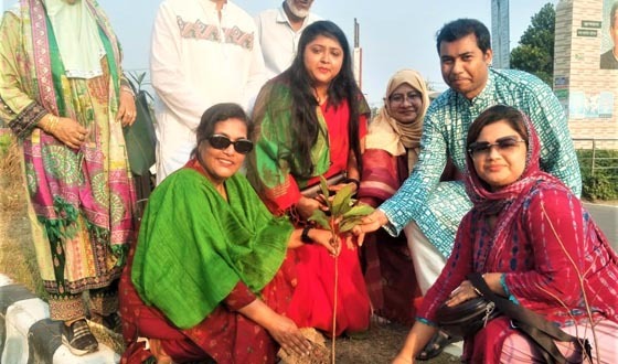 টাঙ্গাইলের আশেকপুর বাইপাসে সবুজ পৃথিবীর বৃক্ষরোপণ