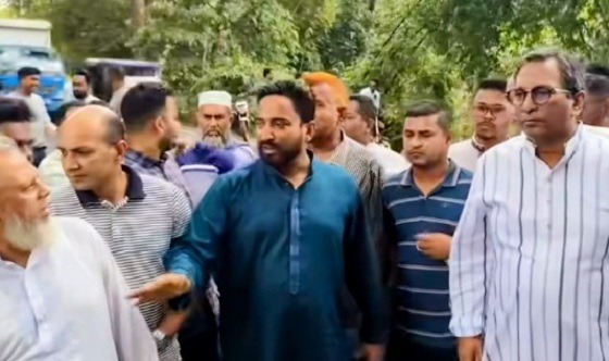 চাঁদপুরে প্রধানমন্ত্রীর খালকাটা কর্মসূচির উদ্বোধনস্থান পরিদর্শনে শেখ ফরিদ এমপি
