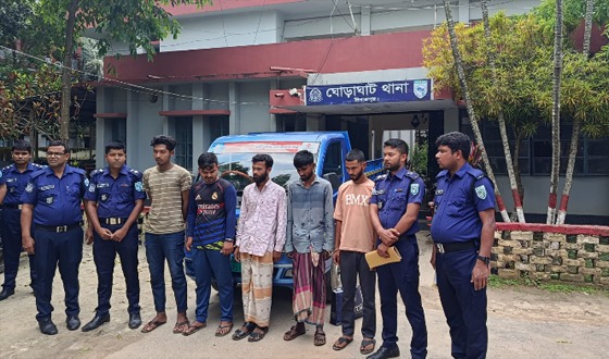 আইন শৃঙ্খলা বিষয়ে ঘোড়াঘাট থানার প্রেস ব্রিফিং