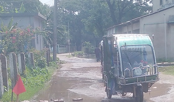 বাজিতপুরে রাবারকান্দি রাস্তার বেহাল অবস্থা