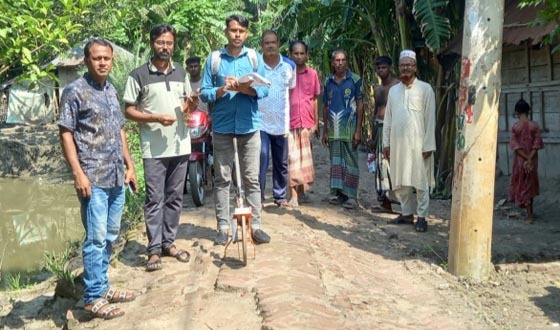 খাজরায় এইচবিবি সড়ক কার্পেটিং, নির্মানে সার্ভের কাজ শুরু