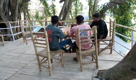 বটগাছের ডালে ব্যতিক্রমী রেস্টুরেন্ট