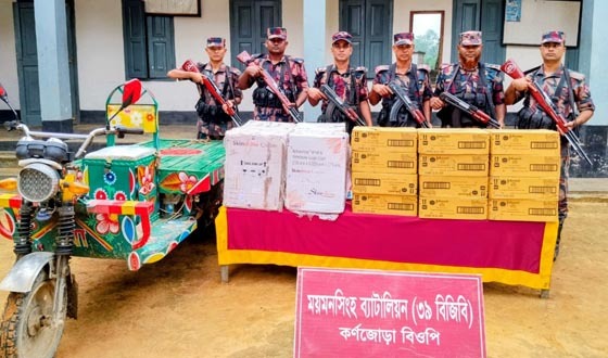 শেরপুর সীমান্তে ভারতীয় কসমেটিকস জব্দ
