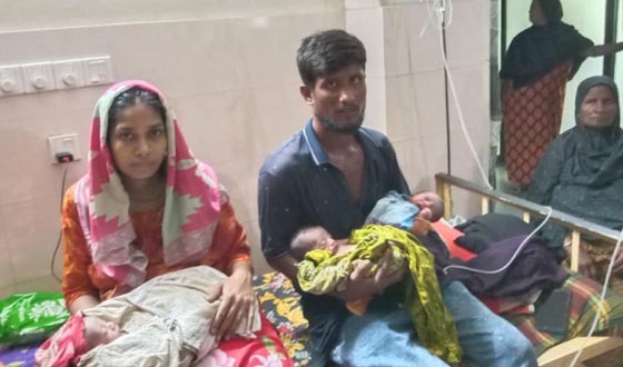 দিনমজুরের ঘরে একসঙ্গে তিন পুত্র সন্তানের জন্ম-অর্থনৈতিক অনিশ্চয়তার শঙ্কা