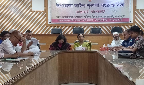 মোল্লাহাটে আইন-শৃঙ্খলা সভা