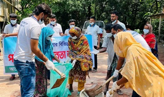 দেলদুয়ারে প্রশাসনের উদ্যোগে পরিষ্কার পরিচ্ছন্নতা অভিযান