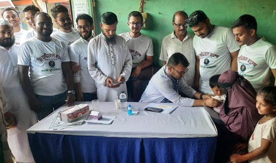 নাসিরনগরে ‘ফ্রি মেডিকেল ক্যাম্প’ সেবা পেলেন পাচঁশতাধিক মানুষ