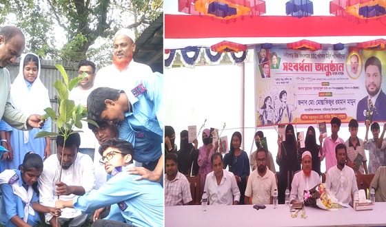 বাজিতপুর বিদ্যালয়ের এস.এস.সি শিক্ষার্থীদের সংবর্ধনা ও বৃক্ষরোপন