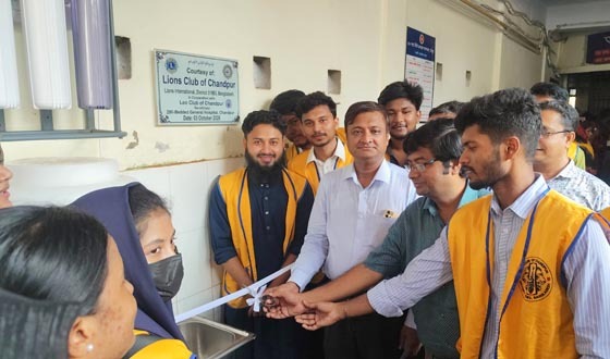 লায়ন্স ক্লাবের উদ্যোগে পানির ফিল্টার স্থাপন
