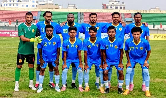 ঢাকা ওয়ান্ডারার্সকে ৫-১ ব্যবধানে উড়িয়ে লিগে দাপুটে জয়