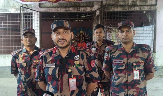 শারদীয় দুর্গোৎসবের নিরাপত্তায় ০৮ প্লাটুন বিজিবি সদস্য মোতায়েন