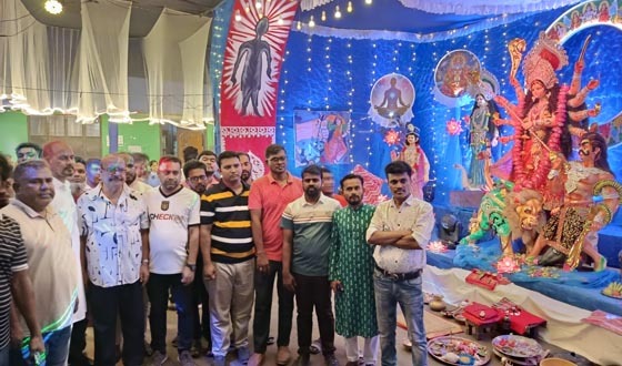 চাঁদপুরে পূজামণ্ডপে যুবদল নেতা শাহনূর বেপারীর সৌজন্য সাক্ষাৎ