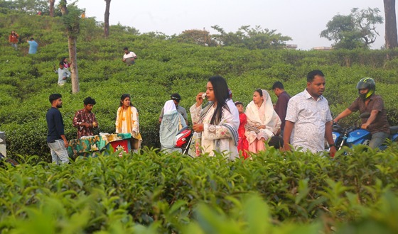 সিলেটে পূজার ছুটিতে পর্যটকদের ঢল