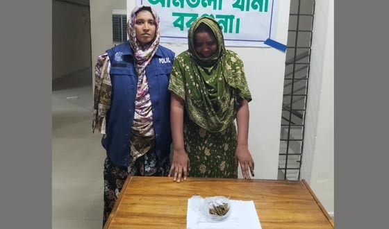 আমতলীতে নারী  মাদক কারবারি গ্রেফতার