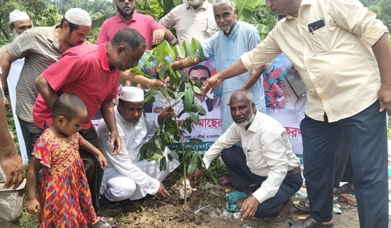 কাপাসিয়ায় বৃক্ষরোপণ ও মাছের পোনা অবমুক্তকরণ