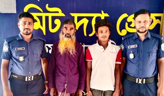 হাকিমপুরে পুলিশের অভিযানে ওয়ারেন্টভুক্ত দুই আসামি গ্রেফতার