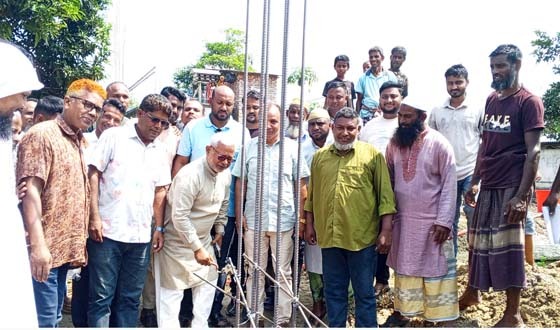 কাহারোলে মসজিদের ভিত্তি প্রস্তরের শুভ উদ্বোধন