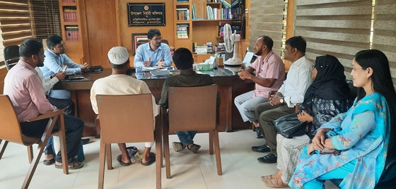 নাসিরনগরে নবাগত ইউএনও এর সাথে দুর্নীতি প্রতিরোধ কমিটির শুভেচ্ছা বিনিময়