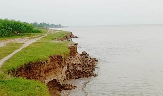 বাঘার পদ্মার ভাঙনে ২ সপ্তাহে সরিয়ে নেয়া হয়েছে ১৭টি বিদ্যুতের পোল