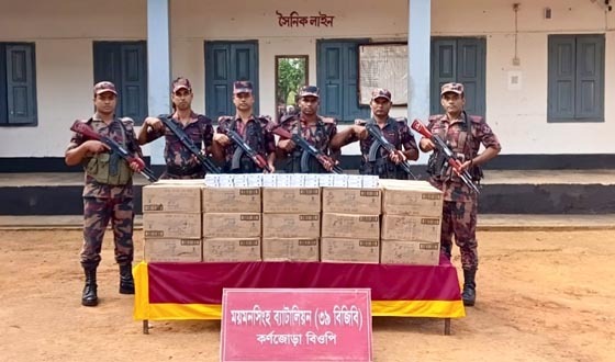 শ্রীবরদী সীমান্তে বিপুল পরিমাণ ভারতীয় সাবান জব্দ